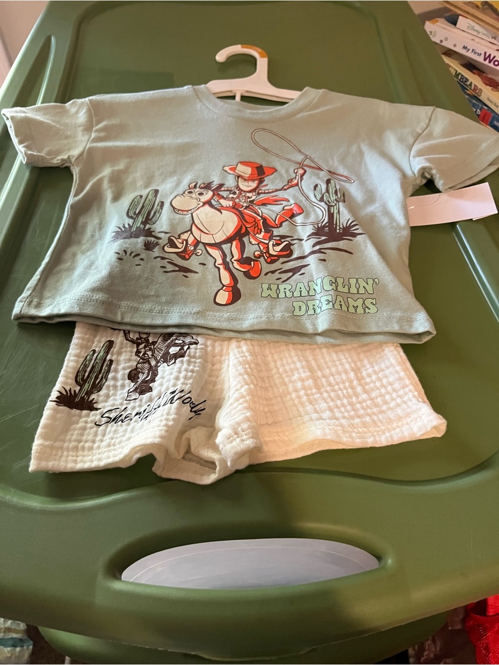 Wranglin' Dreams Cowboy Graphic Kids short set